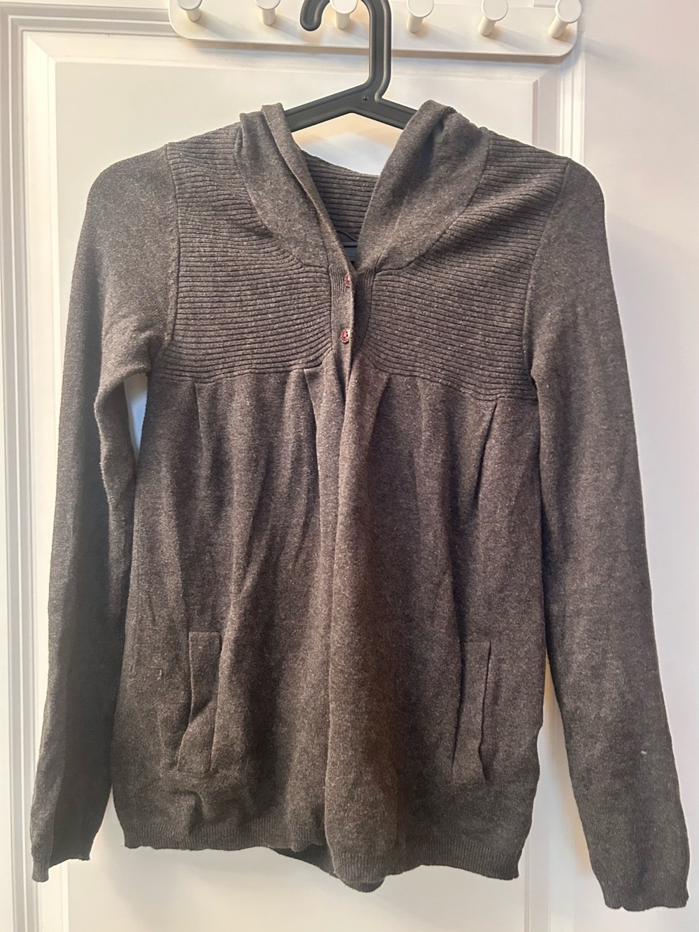 Talula Women's Dark Gray Hooded Cardigan Sweater